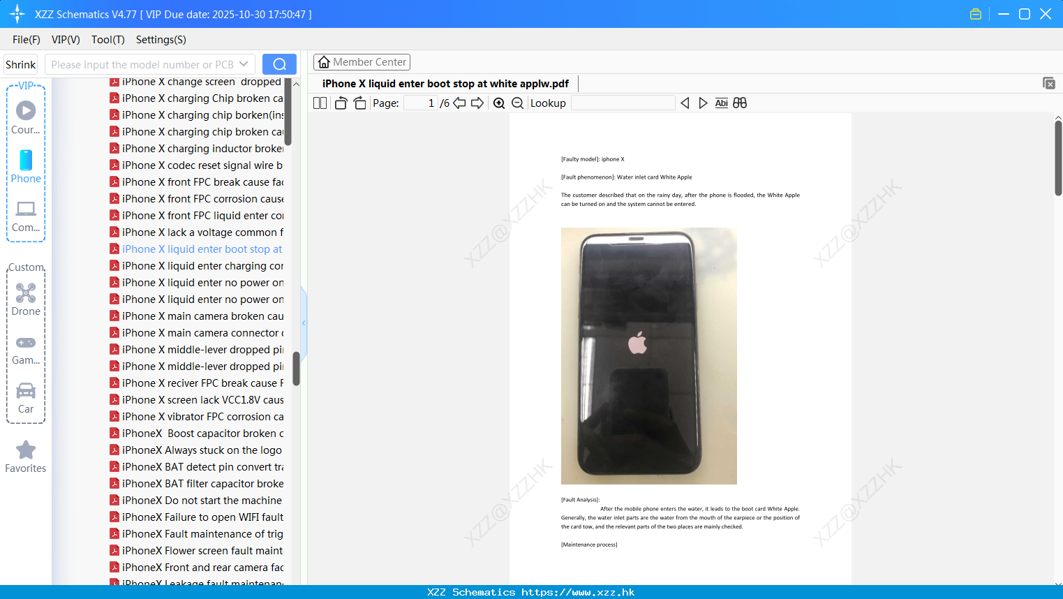 IPhone X Liquid Enter Boot Stop At White Applw